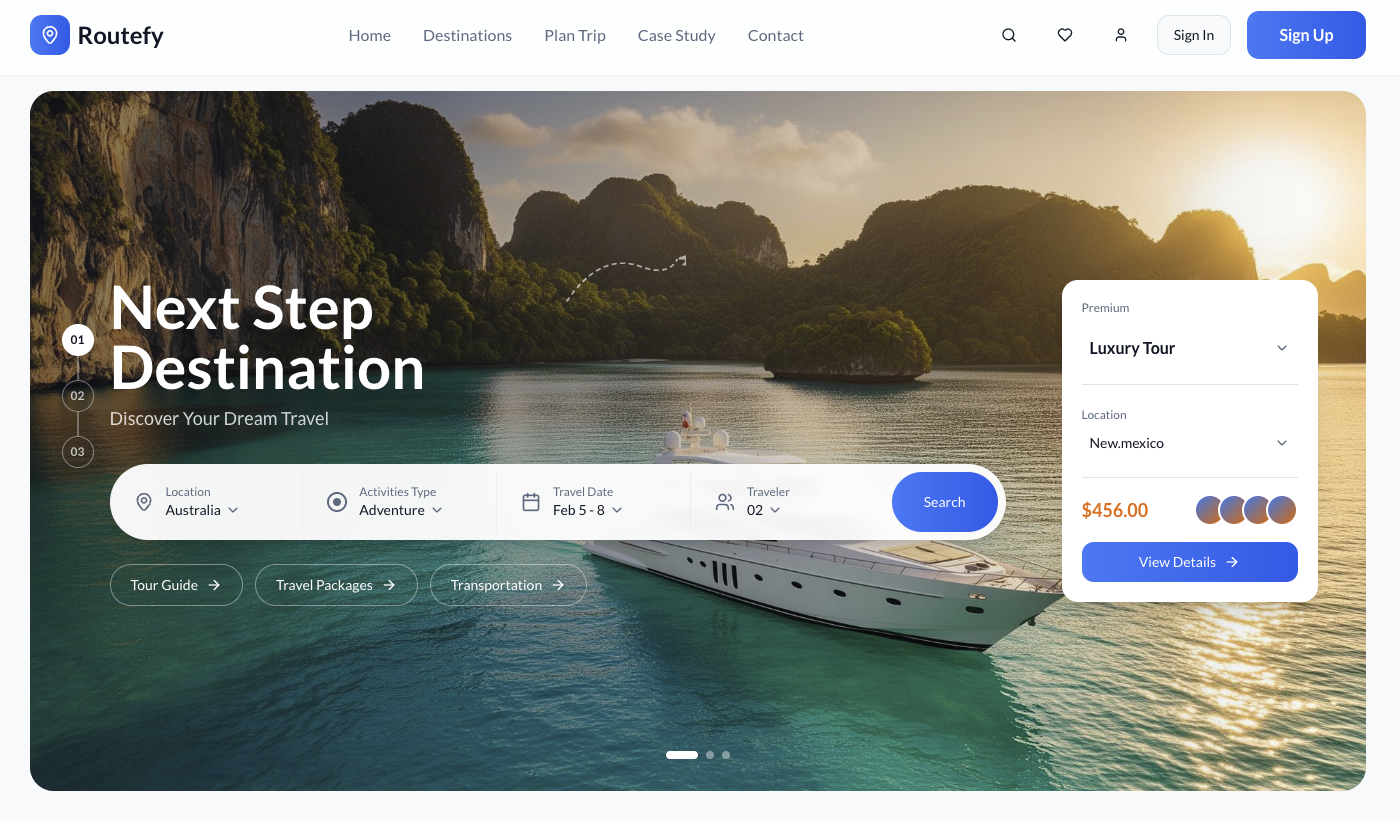 Routefy — Tour booking platform by Bynari